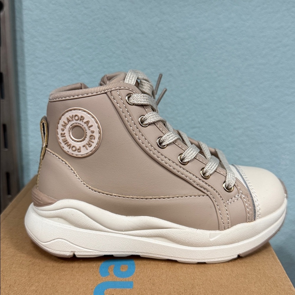 Mayoral Beige High-Top Sneakers